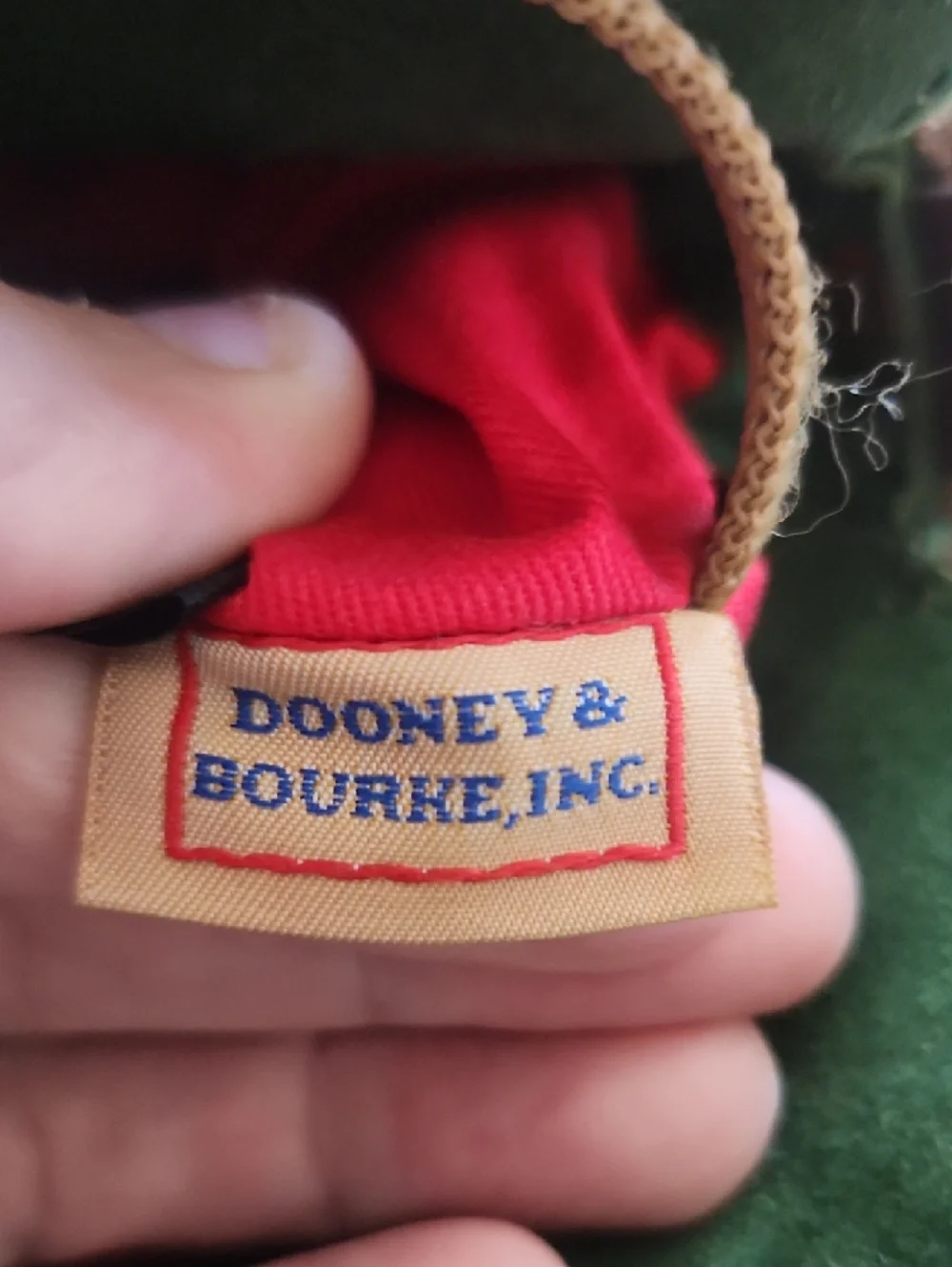 Dooney & Bourke Brown Leather Satchel with Gold Hardware and Red Trim - Picture 3 of 15